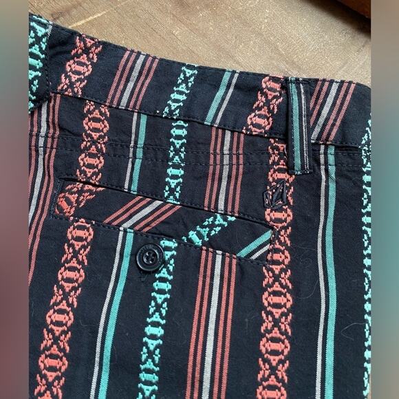 Volcom Boho Frochickie Colorful Aztec Low Rise Vacation Beach Cotton Short Jr 5 - Picture 8 of 11